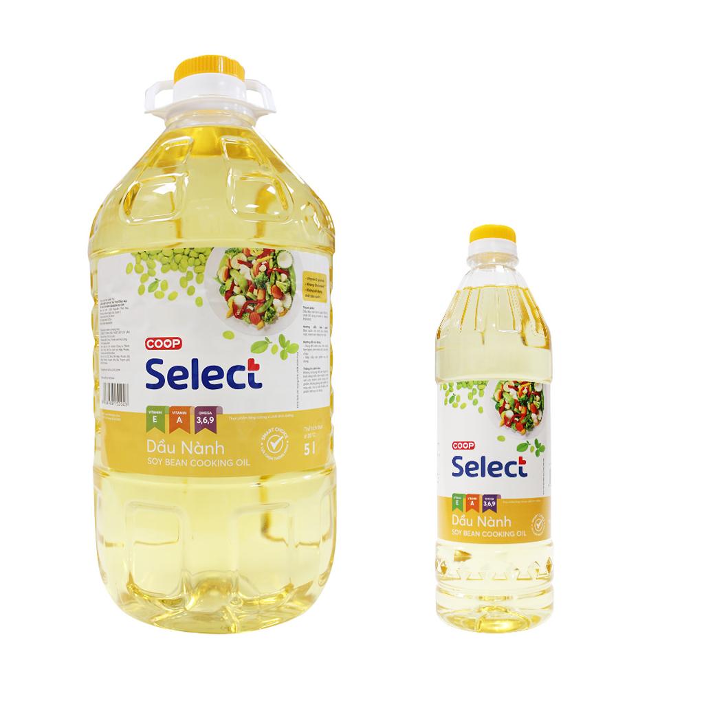 Dầu nành Coop Select 5L (Tặng 1 chai dầu nành Coop Select 1L) -  dầu ăn
