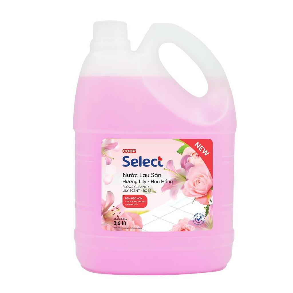 Nước lau sàn Coop Select lily và hoa hồng 3.6L