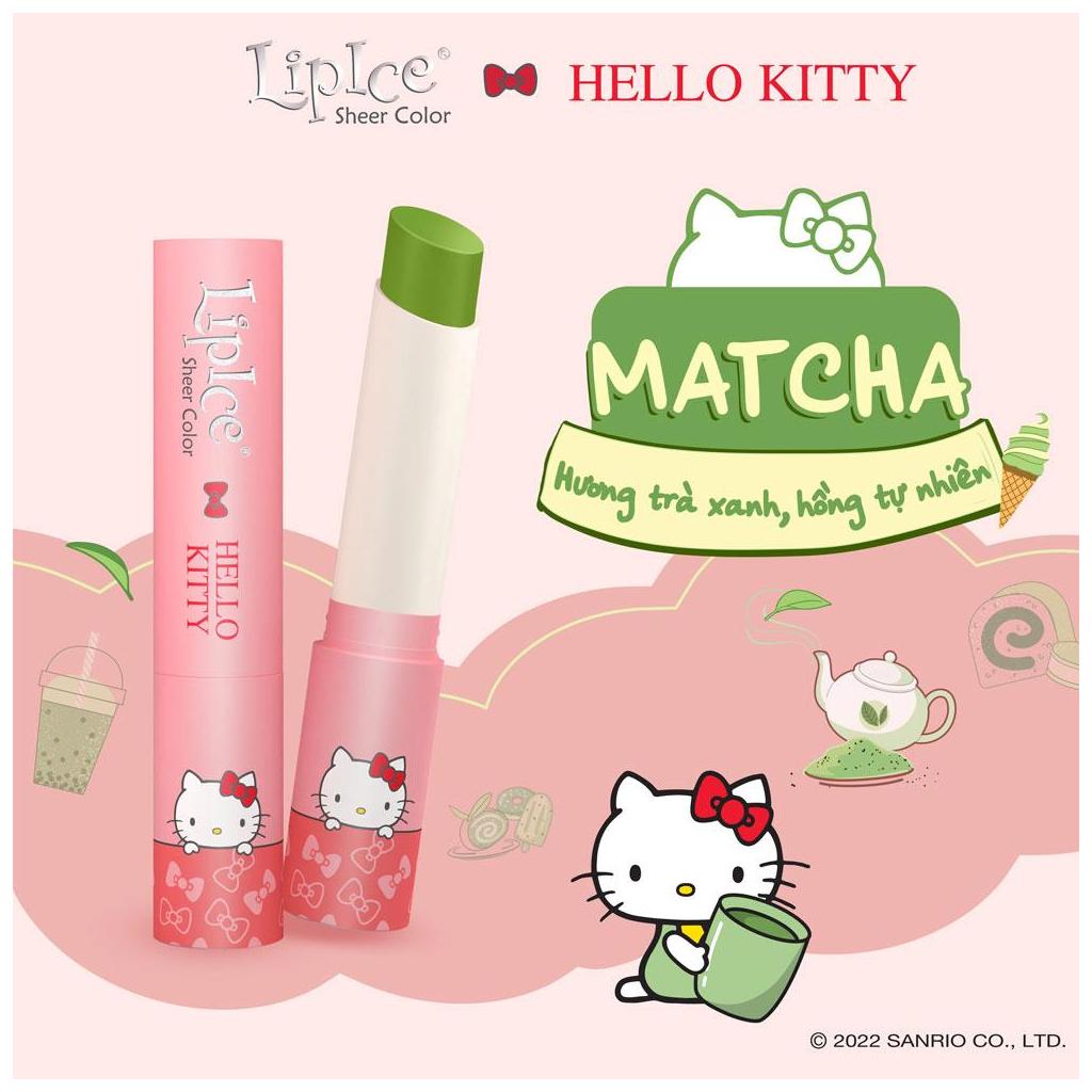 Son dưỡng môi Lipice Sheer Color Q Matcha 2.4g – Hello Kitty